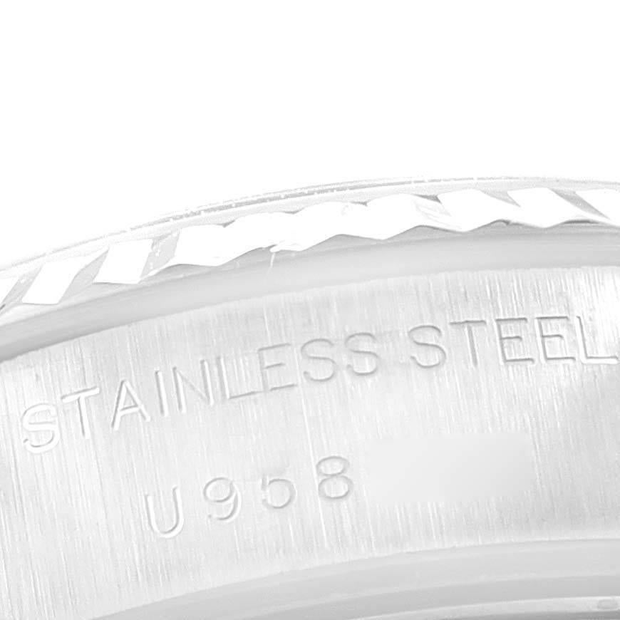 Rolex Datejust Steel White Gold Silver Diamond Dial Ladies Watch 69174 2