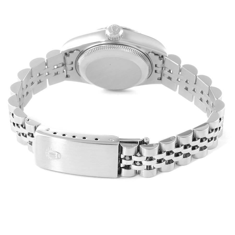 Rolex Datejust Steel White Gold Silver Diamond Dial Ladies Watch 69174 5