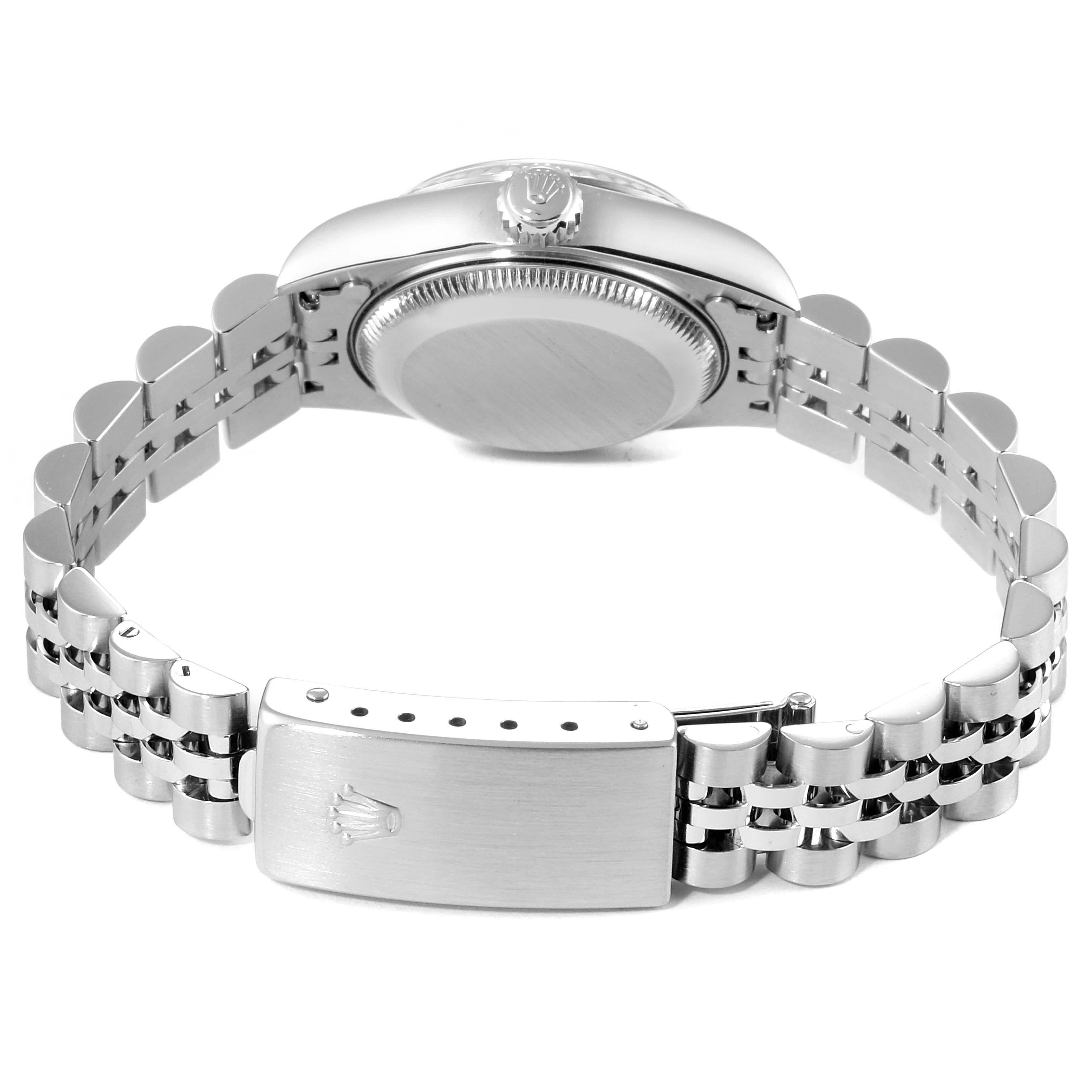 Rolex Datejust Steel White Gold Silver Diamond Dial Ladies Watch 79174 5