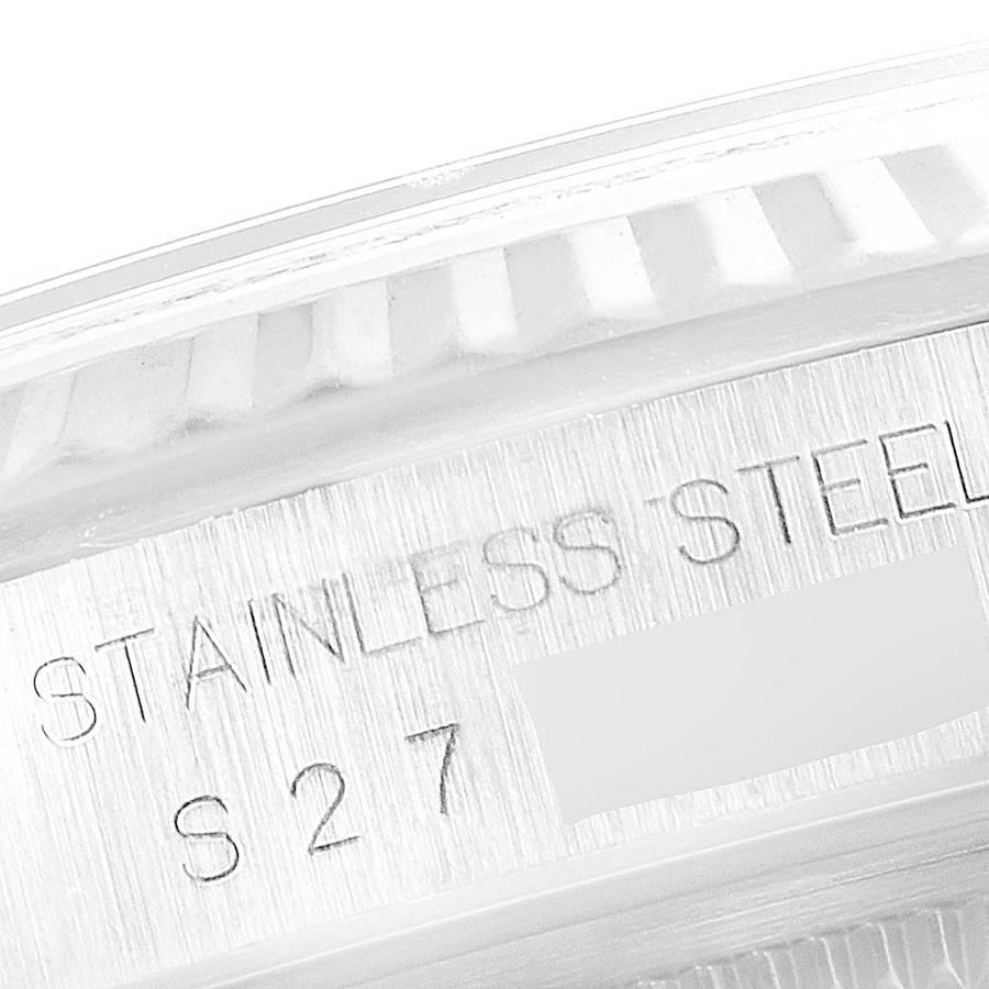 Rolex Datejust Steel White Gold Silver Diamond Dial Men's Watch 16234 Box For Sale 3
