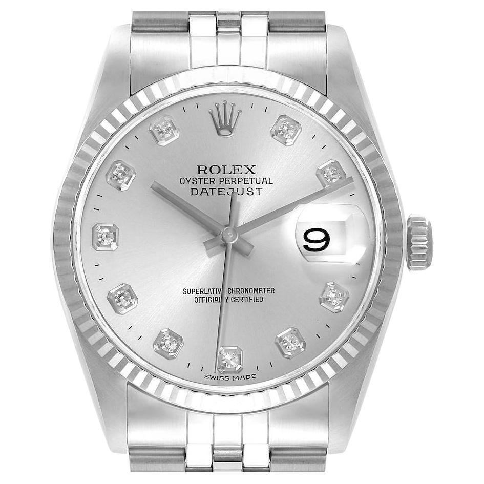 Rolex Gold Datejust Factory Diamond Dial and Bezel Model 68288 Box and ...