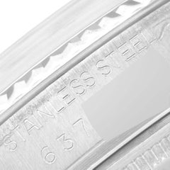 Rolex Datejust Steel White Gold Silver Linen Dial Vintage Mens Watch 16014