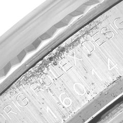 Rolex Datejust Steel White Gold Silver Linen Dial Vintage Mens Watch 16014