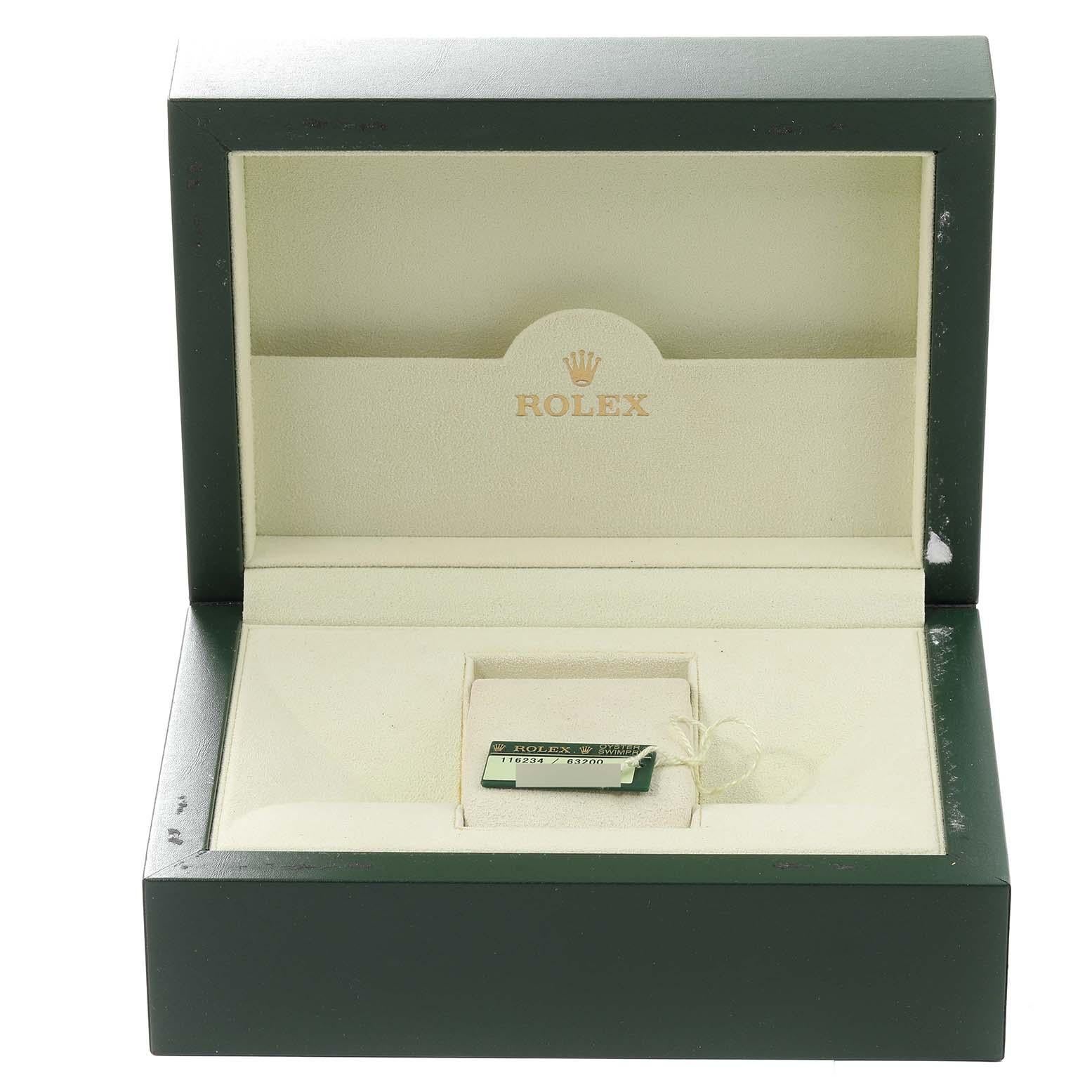 Rolex Montre Datejust en acier, or blanc et cadran romain argenté pour hommes 116234 en vente 4