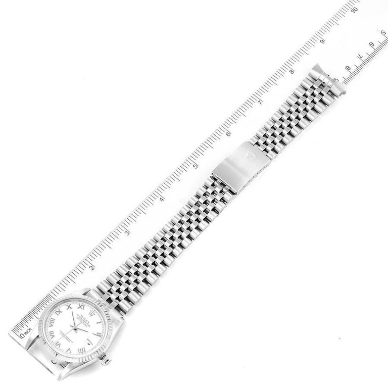 Rolex Datejust Steel White Gold White Dial Jubilee Bracelet Watch 16234 For Sale 7