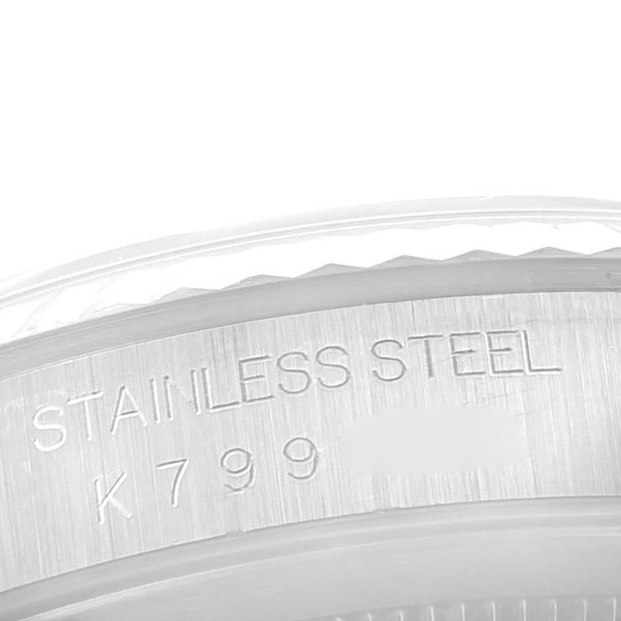 Rolex Datejust Jubiläums-Armbanduhr aus Stahl und Weißgold mit weißem Zifferblatt 16234 im Angebot 3
