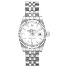Rolex Datejust Steel White Gold White Dial Ladies Watch 179174