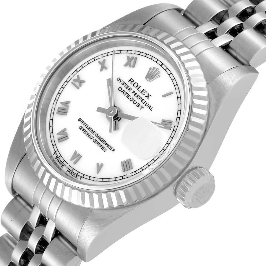 Rolex Datejust Steel White Gold White Dial Ladies Watch 69174 1