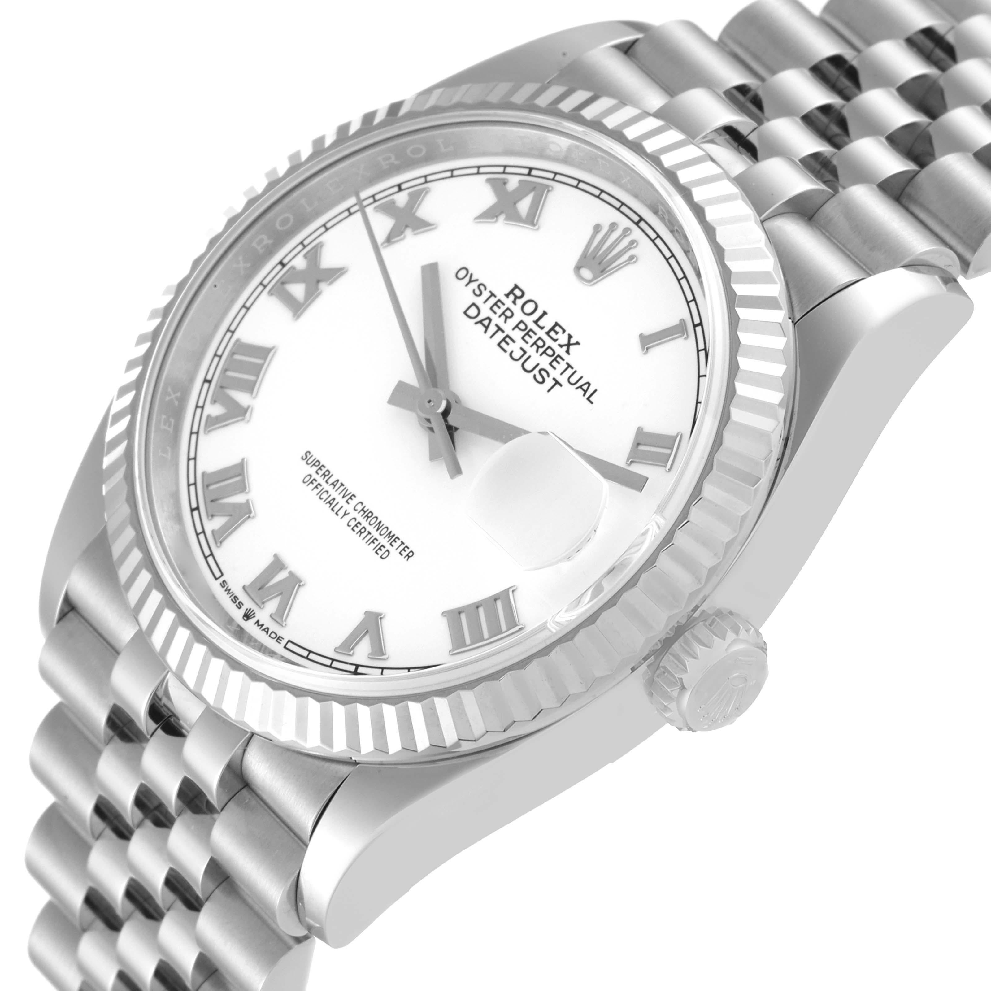 Rolex Datejust Steel White Gold White Dial Mens Watch 126234 Box Card 1