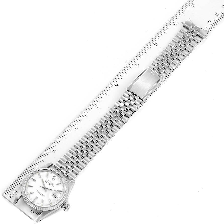 Rolex Datejust Steel White Gold White Dial Vintage Mens Watch 1601 For Sale 6