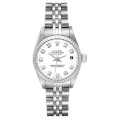 Rolex Datejust Steel White Gold White Diamond Dial Ladies Watch 79174