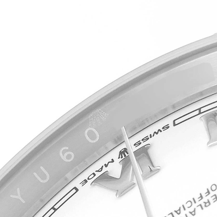 Rolex Datejust Steel White Gold White Roman Dial Mens Watch 126234 Unworn For Sale 1