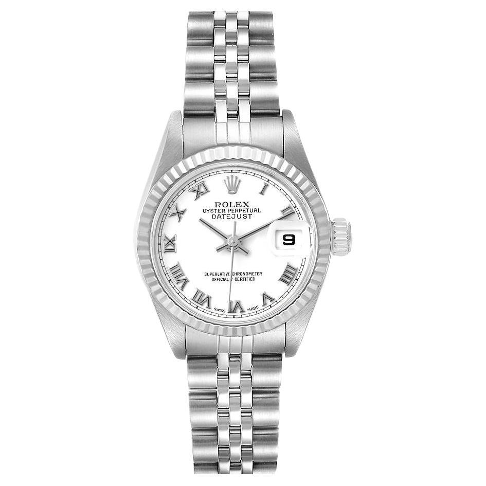 Rolex Datejust Steel White Gold White White Dial Ladies Watch 79174