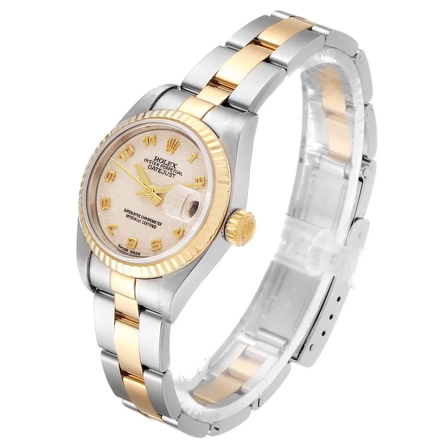 Women's Rolex Datejust Steel Yellow Gold Anniversary Dial Ladies Watch 79173 Box For Sale