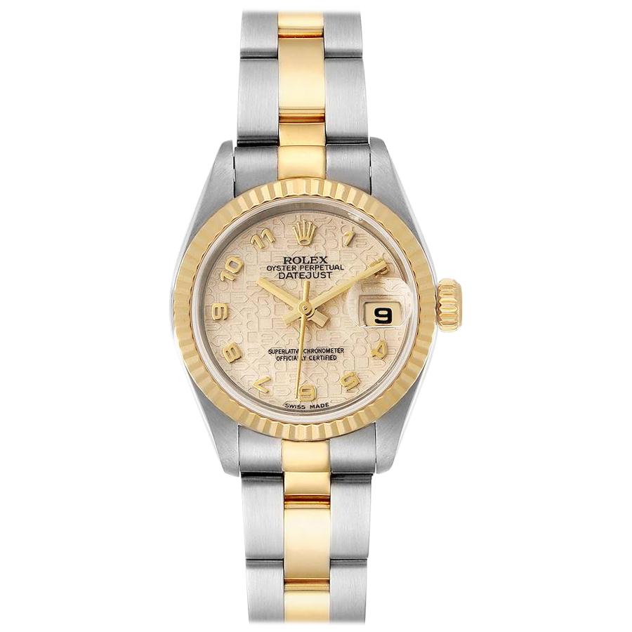 Rolex Datejust Steel Yellow Gold Anniversary Dial Ladies Watch 79173 Box For Sale