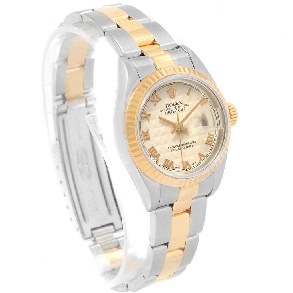 Women's Rolex Datejust Steel Yellow Gold Anniversary Dial Ladies Watch 79173 For Sale