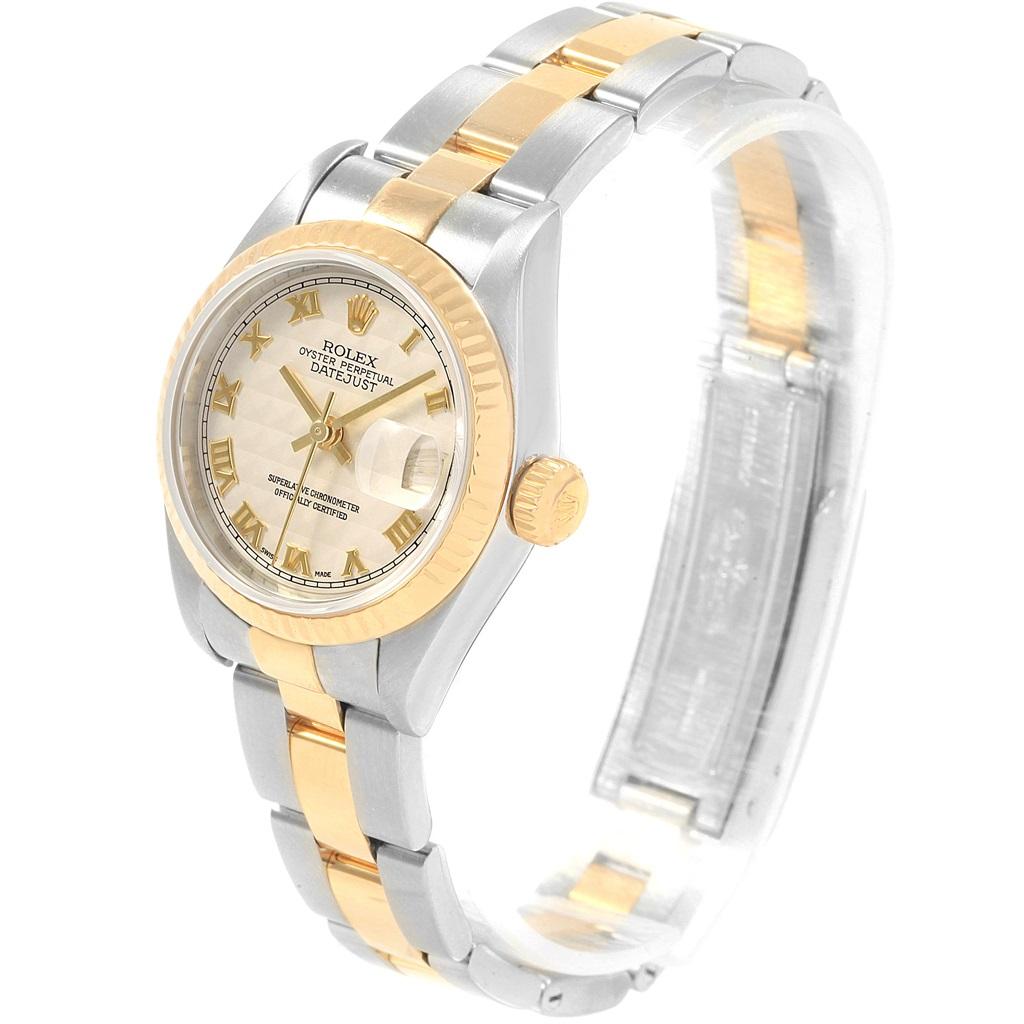 Rolex Datejust Steel Yellow Gold Anniversary Dial Ladies Watch 79173 For Sale 2
