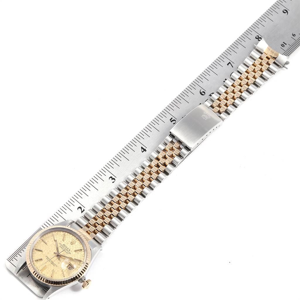 Rolex Datejust Steel Yellow Gold Anniversary Dial Vintage Men's Watch 16013 7