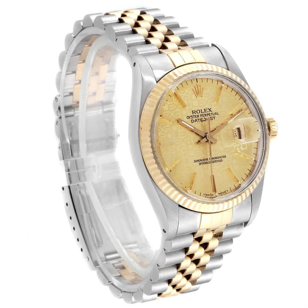 Rolex Datejust Steel Yellow Gold Anniversary Dial Vintage Men's Watch 16013 1