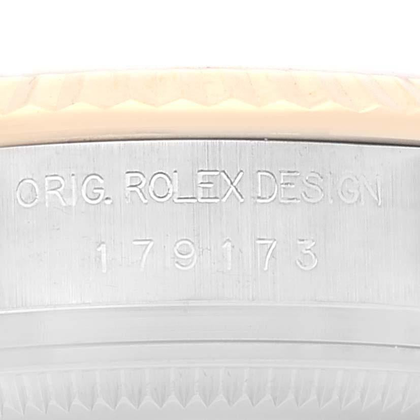 Rolex Montre Datejust d'anniversaire en acier, or jaune avec cadran en diamant 179173 en vente 2