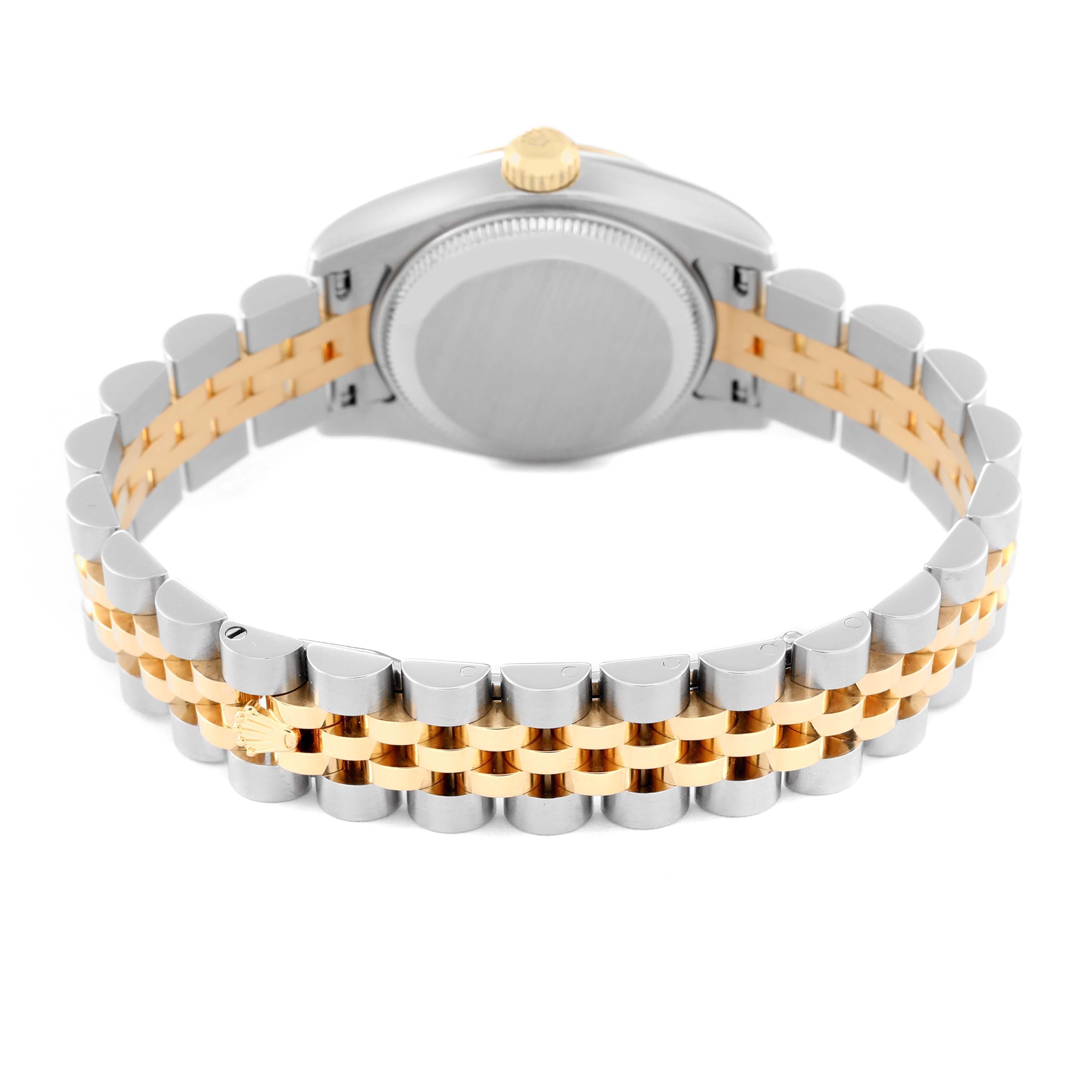 Rolex Montre Datejust d'anniversaire en acier, or jaune avec cadran en diamant 179173 en vente 5