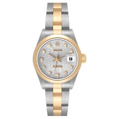 Rolex Datejust Steel Yellow Gold Anniversary Diamond Dial Ladies Watch 79163
