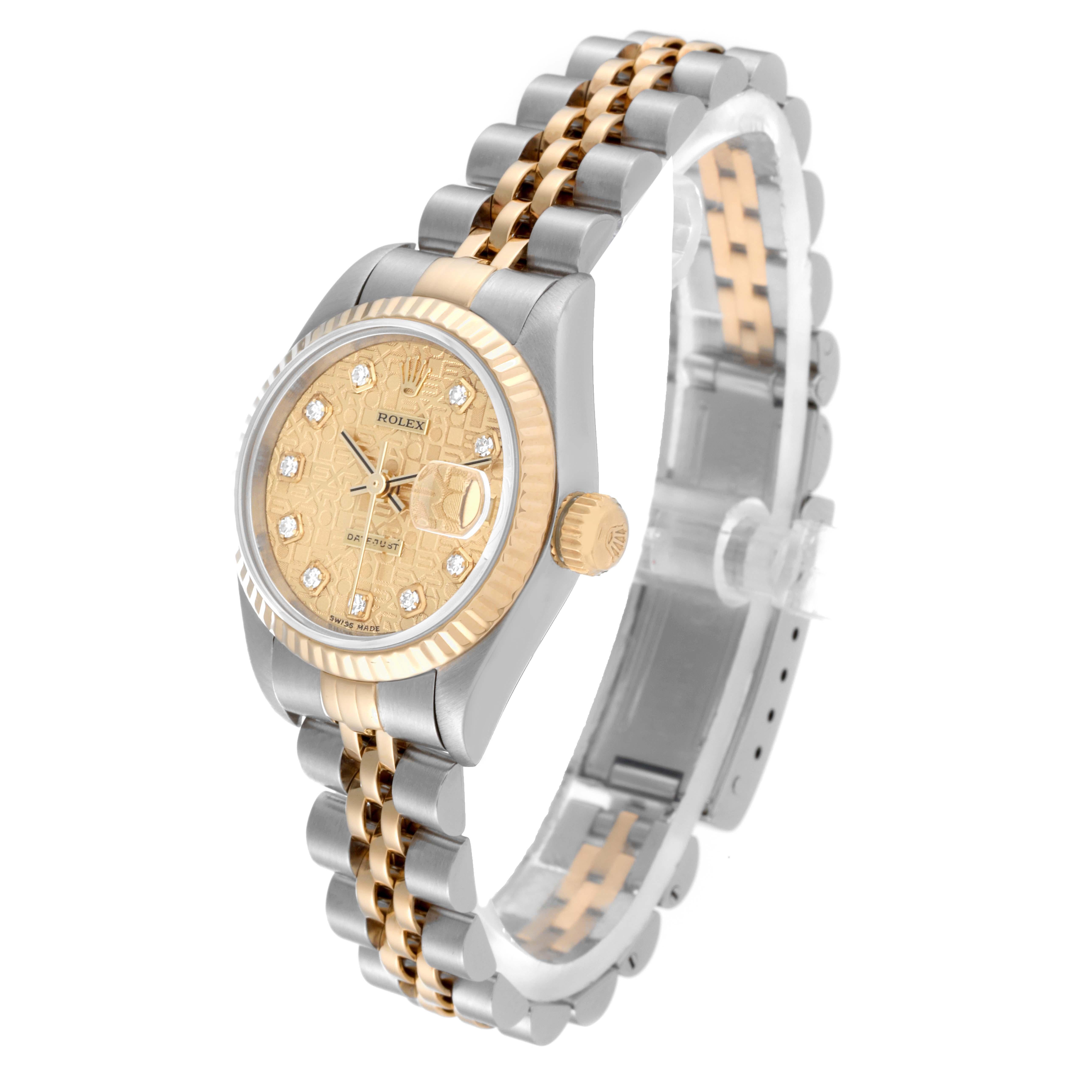 Rolex Datejust Steel Yellow Gold Anniversary Diamond Dial Ladies Watch 79173 2