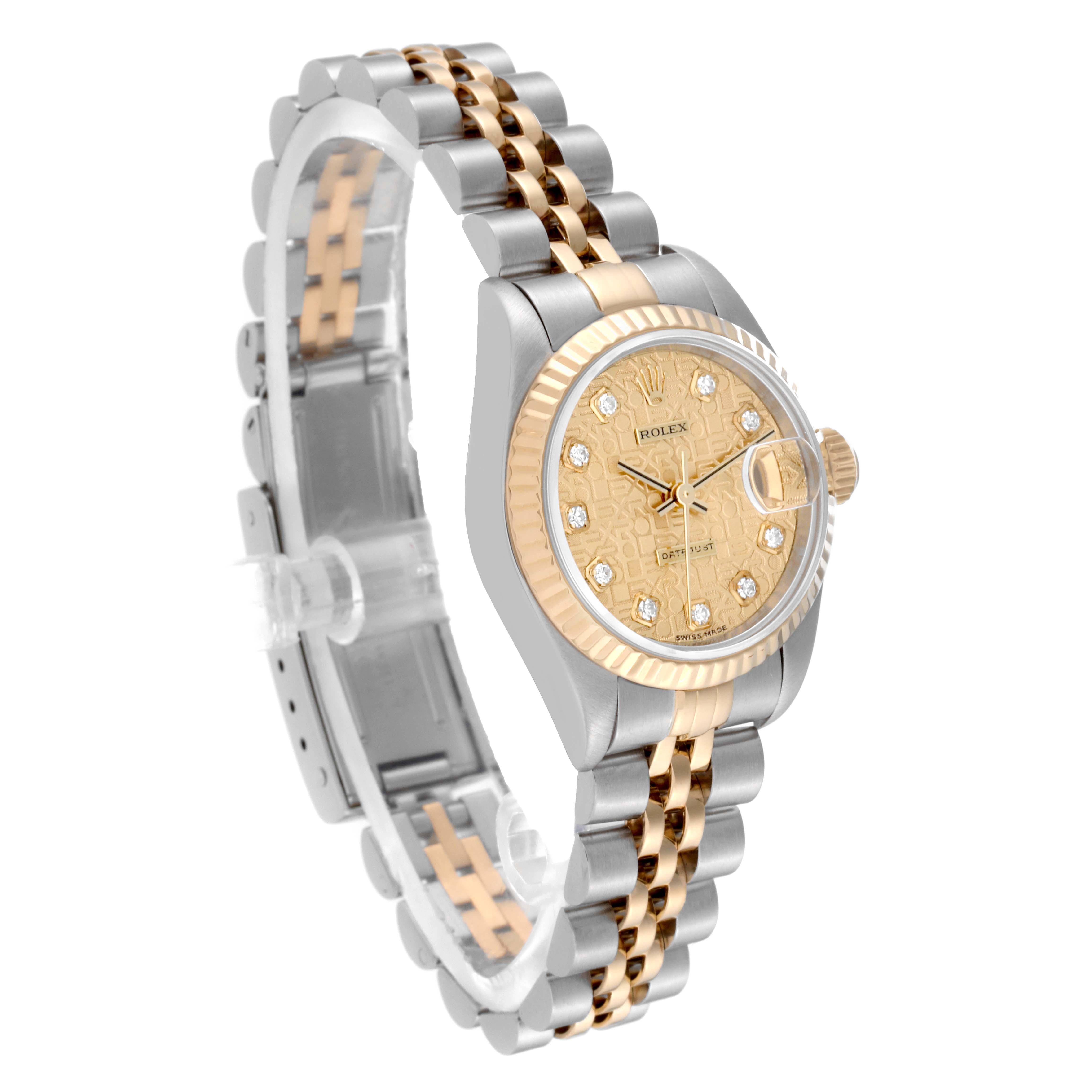 Rolex Datejust Steel Yellow Gold Anniversary Diamond Dial Ladies Watch 79173 3
