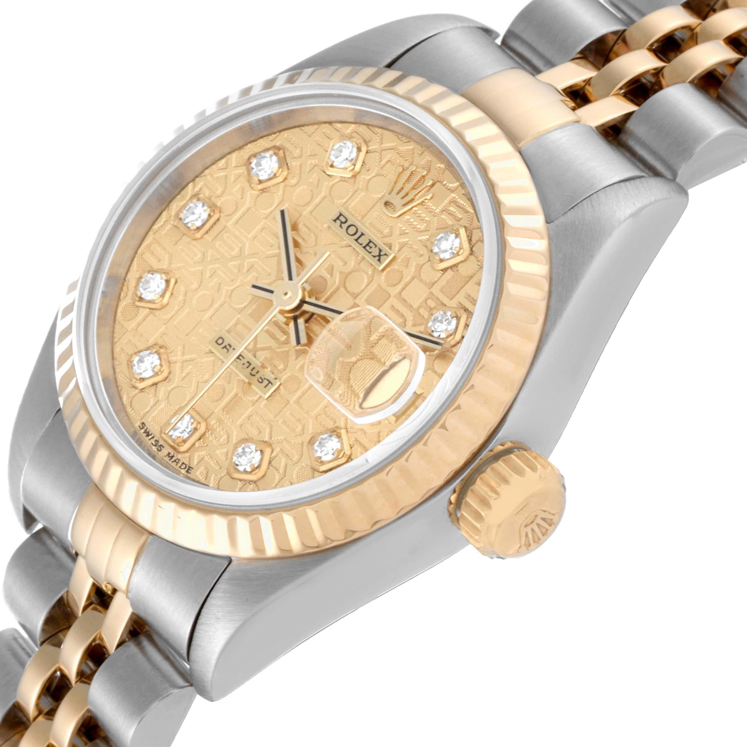Rolex Datejust Steel Yellow Gold Anniversary Diamond Dial Ladies Watch 79173 5