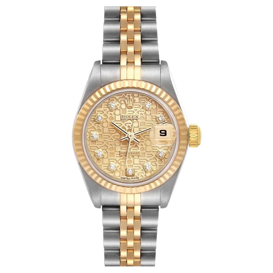 Rolex Datejust Steel Yellow Gold Ivory Anniversary Dial Ladies Watch ...