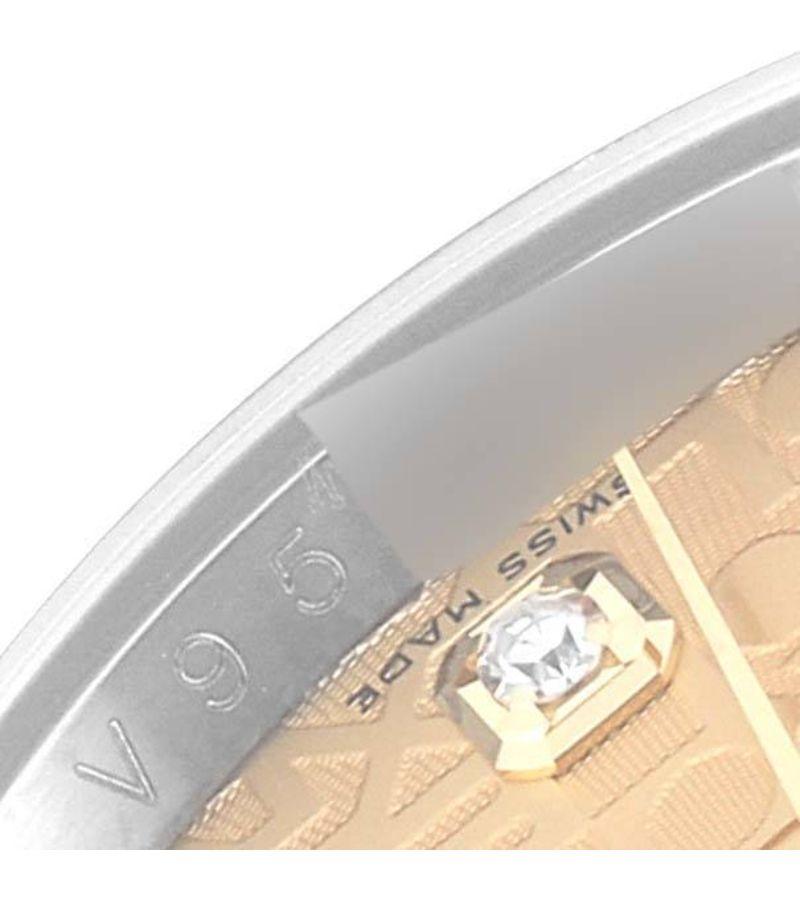 Rolex Datejust Steel Yellow Gold Anniversary Diamond Dial Mens Watch 116233 2
