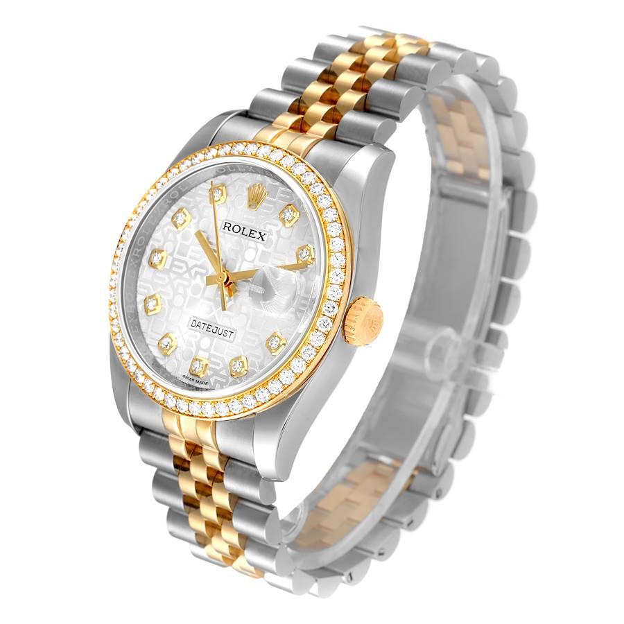 Men's Rolex Datejust Steel Yellow Gold Anniversary Diamond Dial Mens Watch 116243