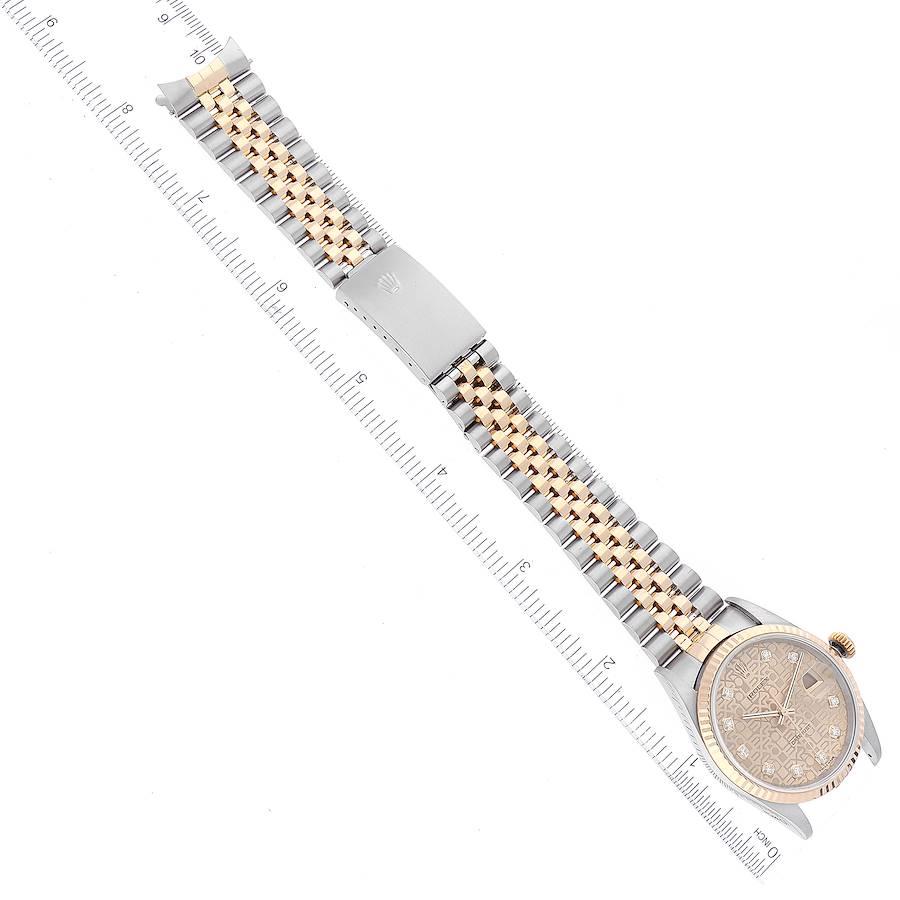 Rolex Datejust Stahl-Gelbgold-Herrenuhr 16233 mit Diamant-Zifferblatt 7