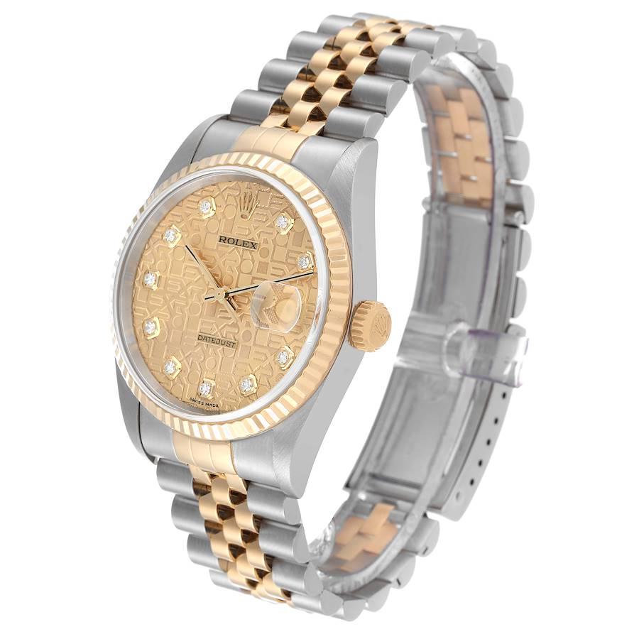 Rolex Datejust Stahl-Gelbgold-Herrenuhr 16233 mit Diamant-Zifferblatt 1