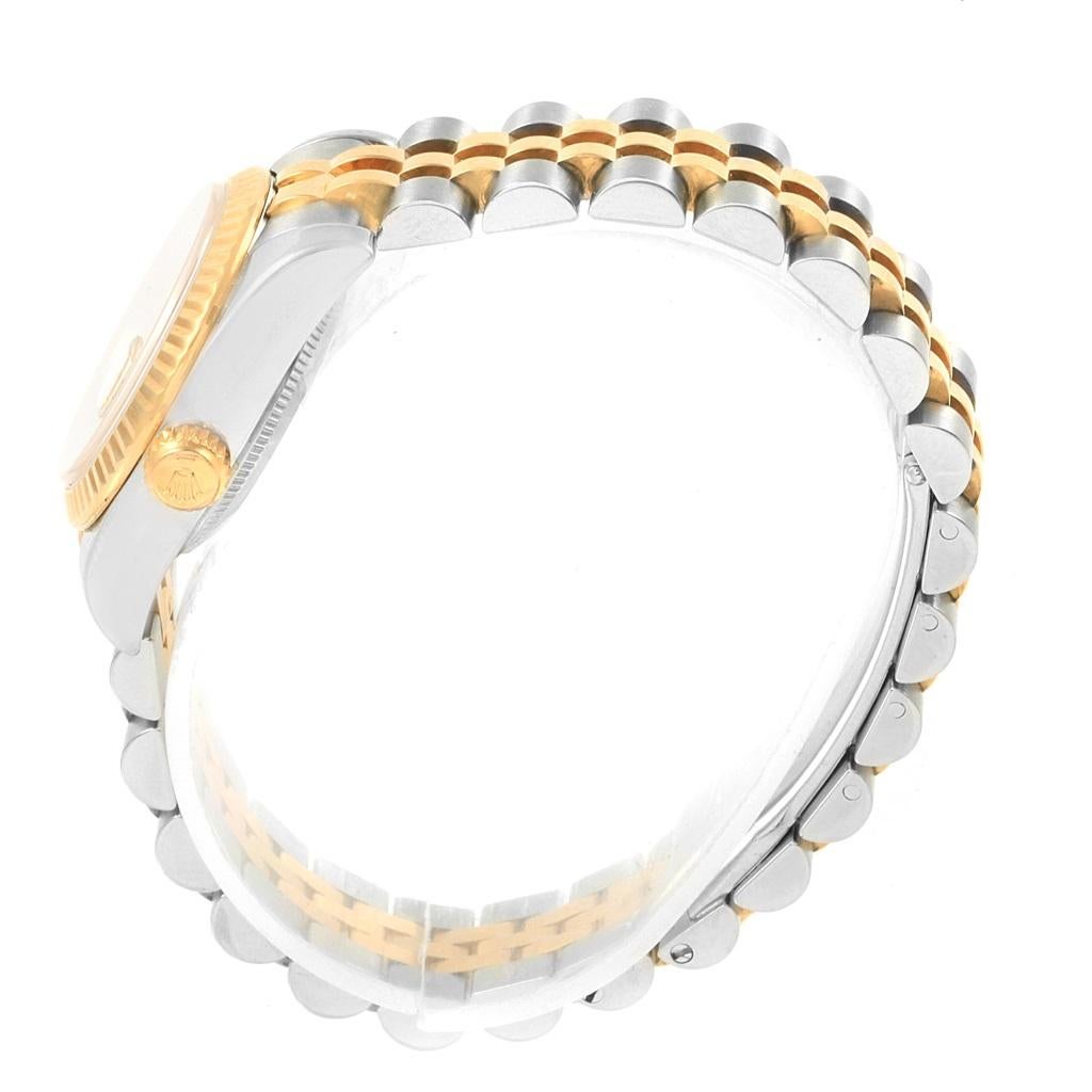 Women's Rolex Datejust Steel Yellow Gold Anniversary Diamond Dial Watch 179173 For Sale