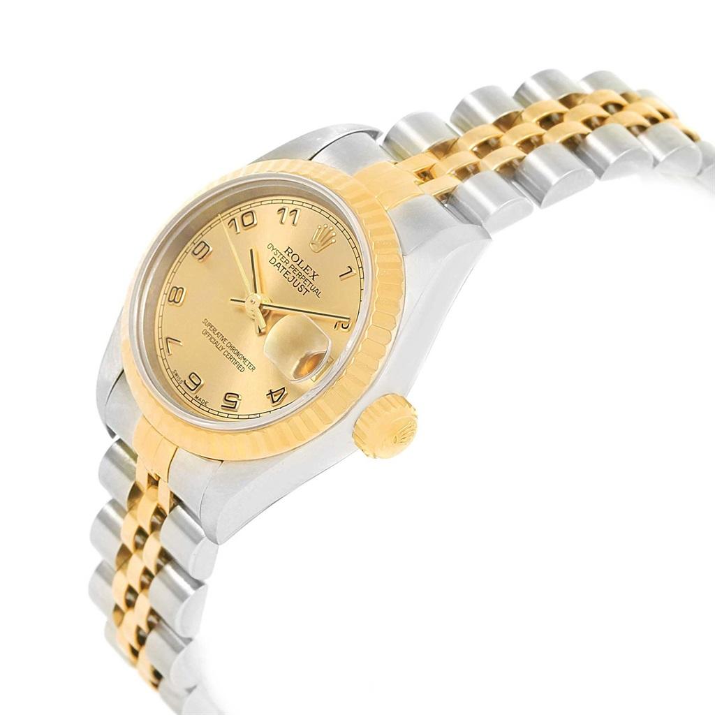 Rolex Datejust Steel Yellow Gold Arabic Dial Ladies Watch 79173 1
