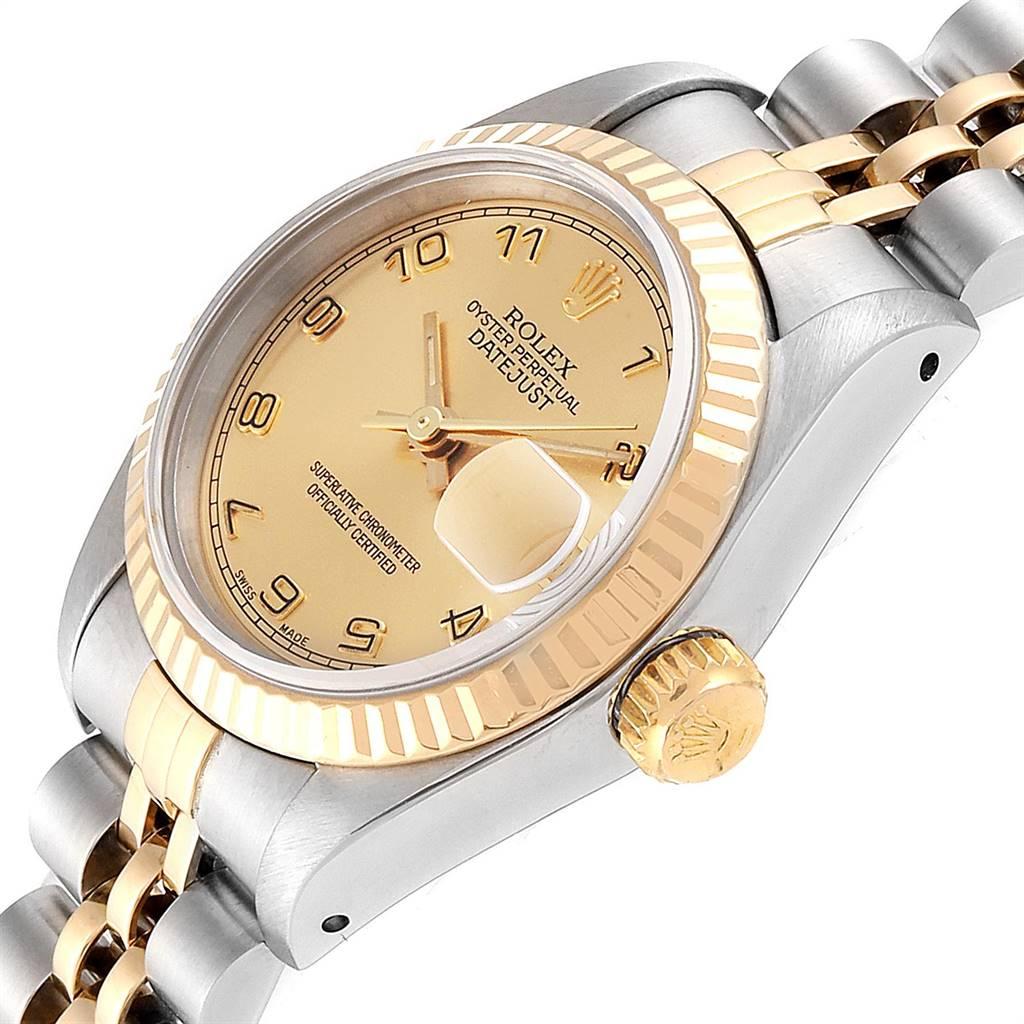Rolex Datejust Steel Yellow Gold Arabic Numerals Ladies Ladies Watch 69173 For Sale 1