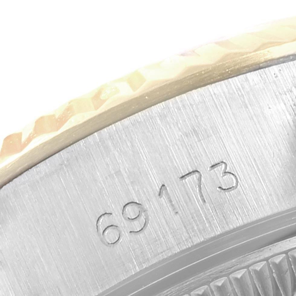 Rolex Datejust Steel Yellow Gold Black Anniversary Dial Ladies Watch 69173 2