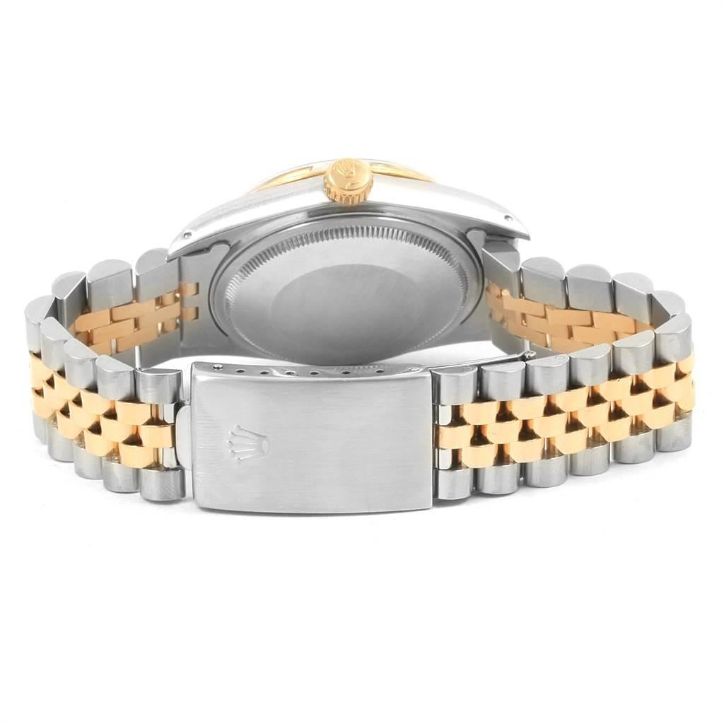 Rolex Datejust Steel Yellow Gold Black Dial Vintage Men's Watch 16013 7