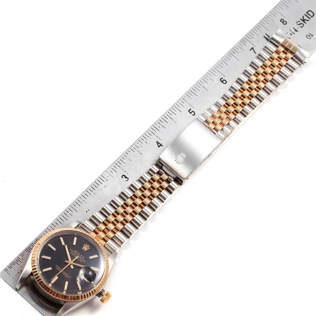 Rolex Datejust Steel Yellow Gold Black Dial Vintage Men's Watch 16013 8
