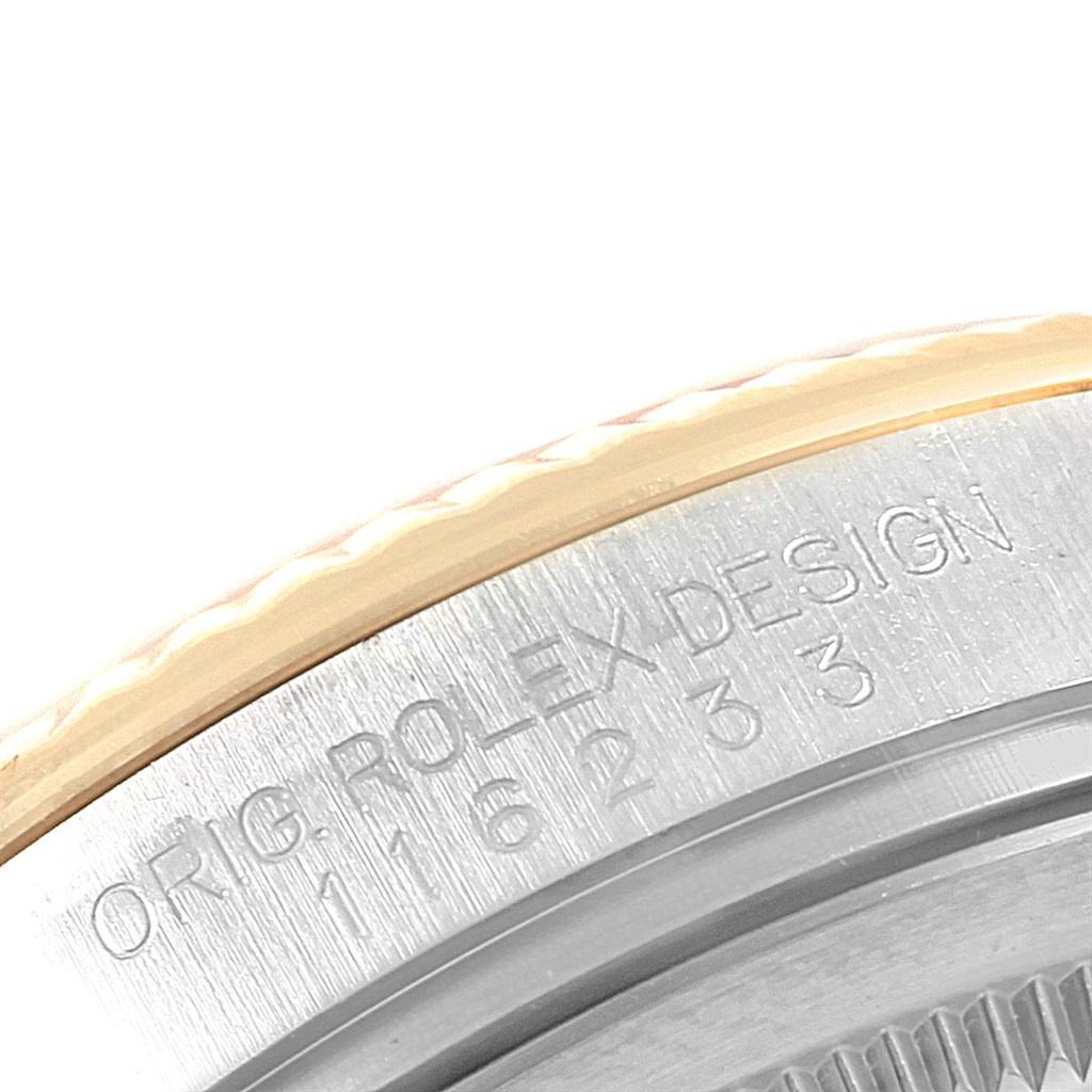 Rolex Datejust Steel Yellow Gold Black Diamond Dial Men’s Watch 116233 1