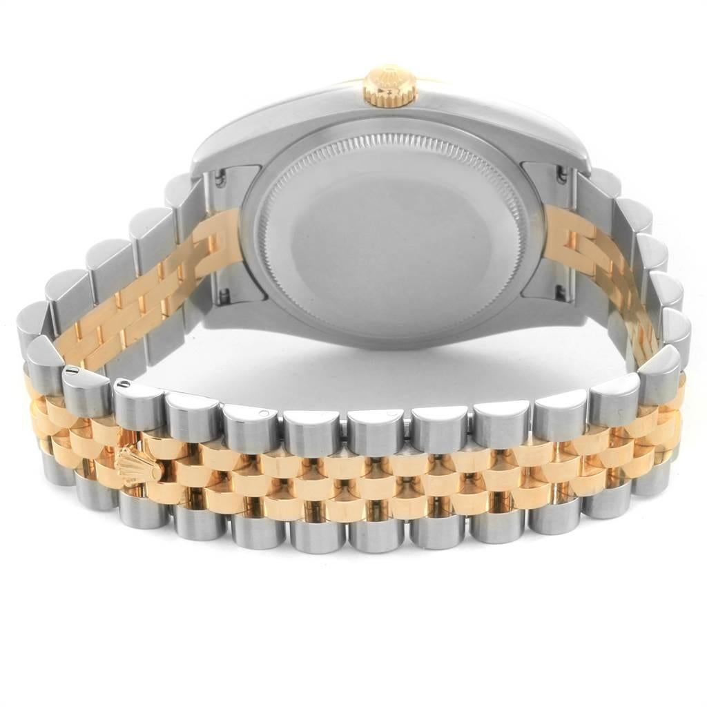Rolex Datejust Steel Yellow Gold Black Diamond Dial Men’s Watch 116233 For Sale 4
