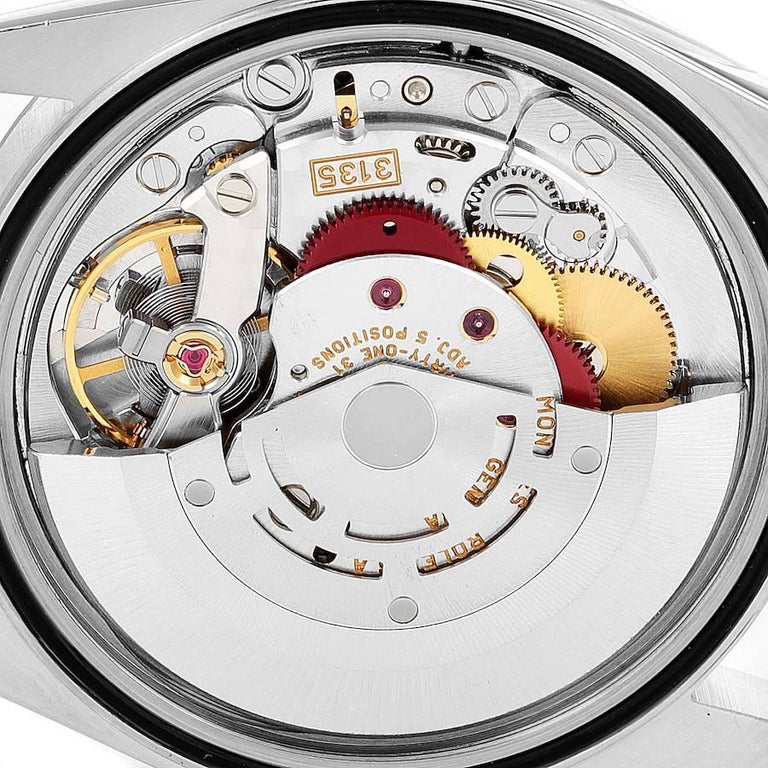 Rolex Datejust Steel Yellow Gold Black Diamond Dial Mens Watch 16233 3