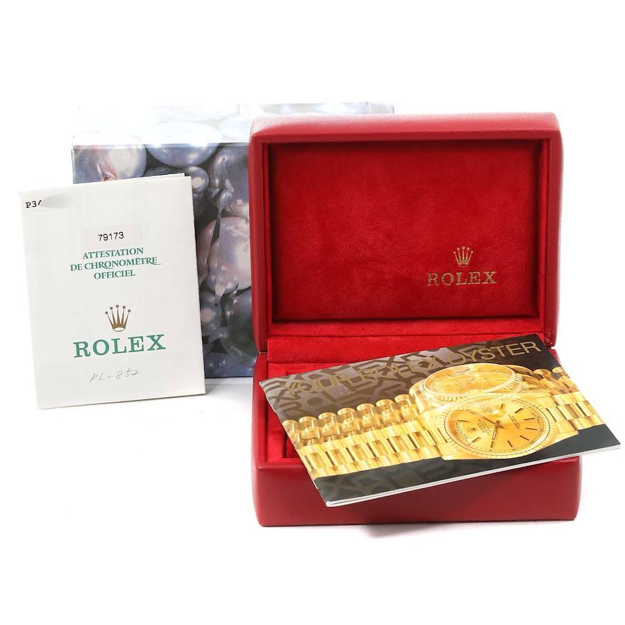 Rolex Datejust Steel Yellow Gold Black MOP Ladies Watch 79173 Box Papers For Sale 8