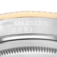 Rolex Datejust Steel Yellow Gold Black Tuxedo Dial Mens Watch 116233 Box Papers