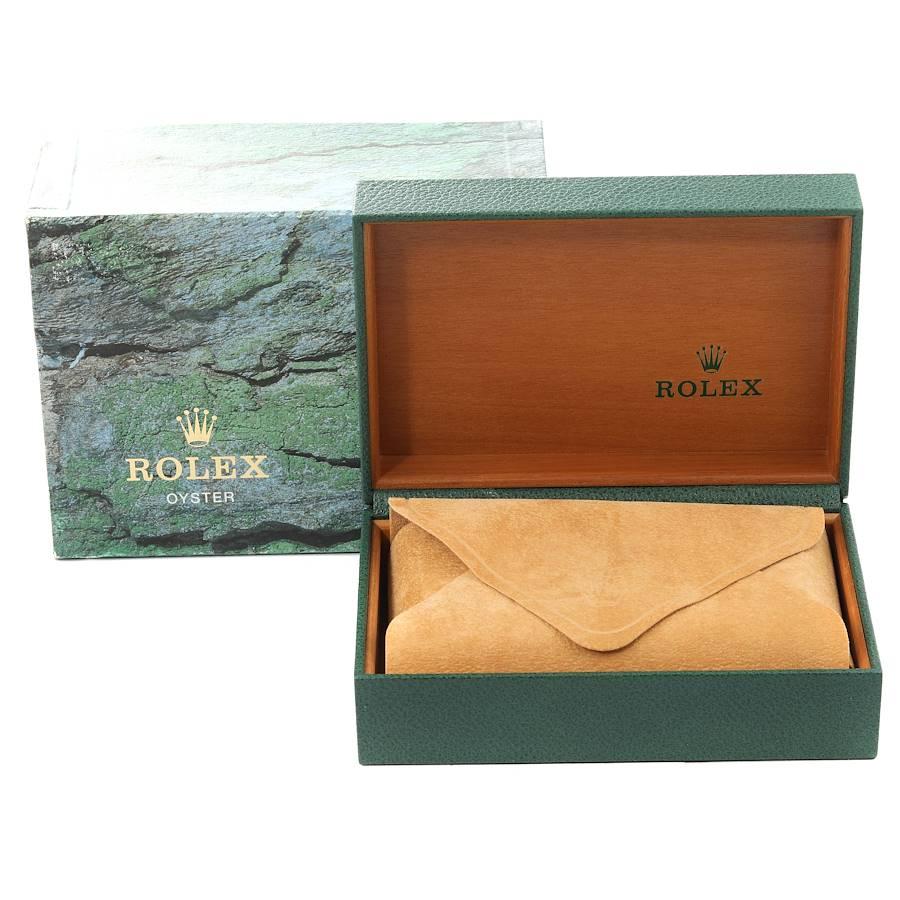 Rolex Datejust Stahl Gelbgold Blaues Jahrestag-Zifferblatt Herrenuhr 16233 im Angebot 8