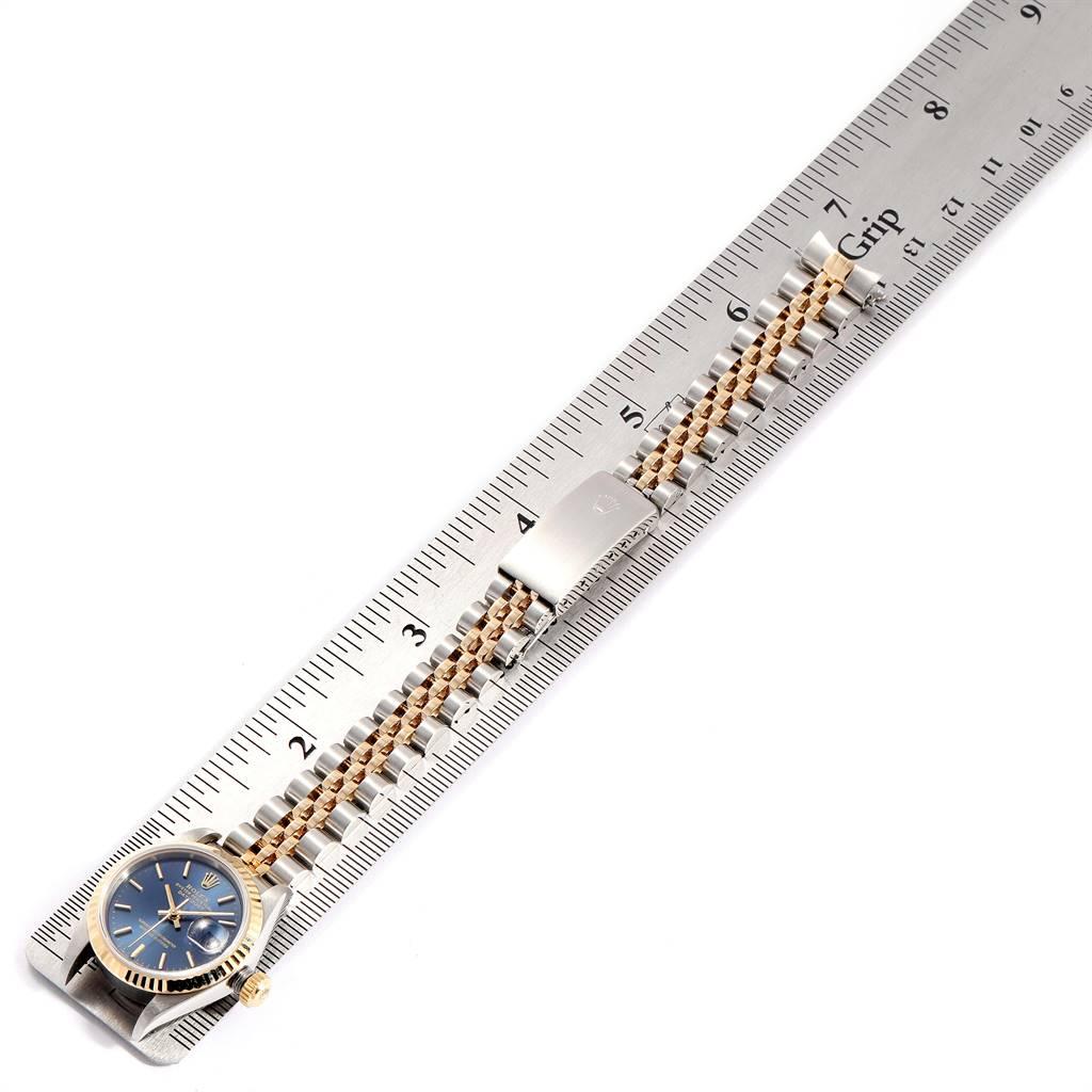 Rolex Datejust Steel Yellow Gold Blue Dial Ladies Watch 69173 For Sale 6