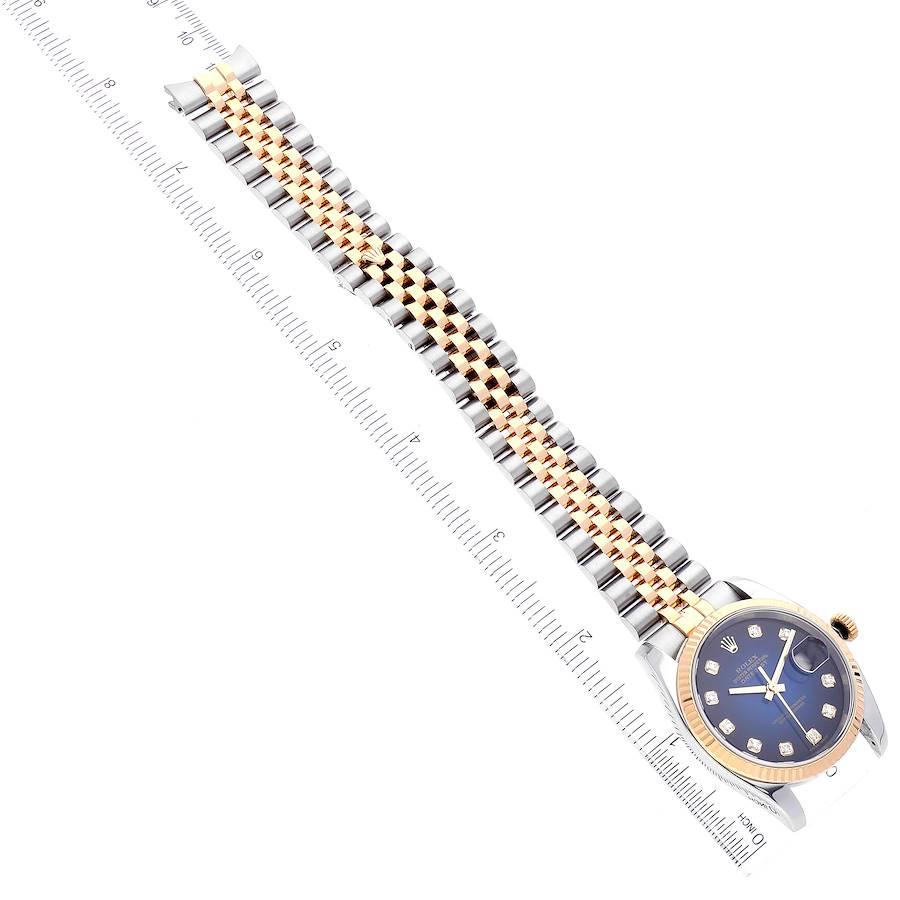 Rolex Datejust Steel Yellow Gold Blue Vignette Diamond Dial Watch 116233 For Sale 2