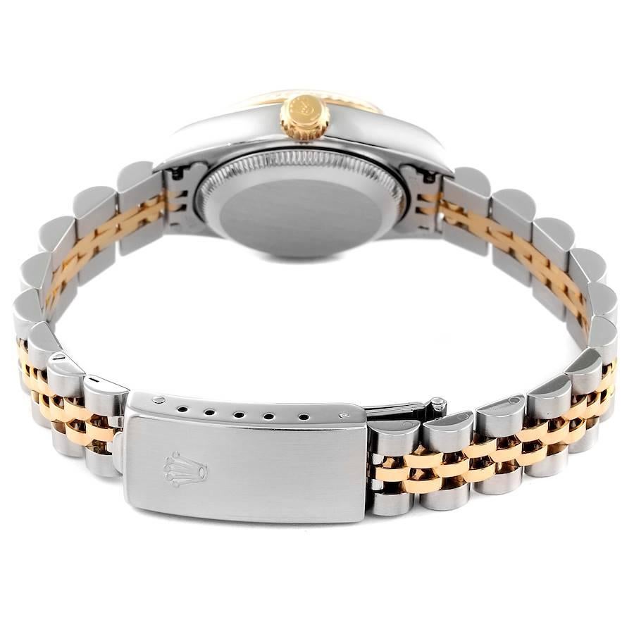 Rolex Datejust Steel Yellow Gold Blue Vignette Diamond Dial Watch 79173 5