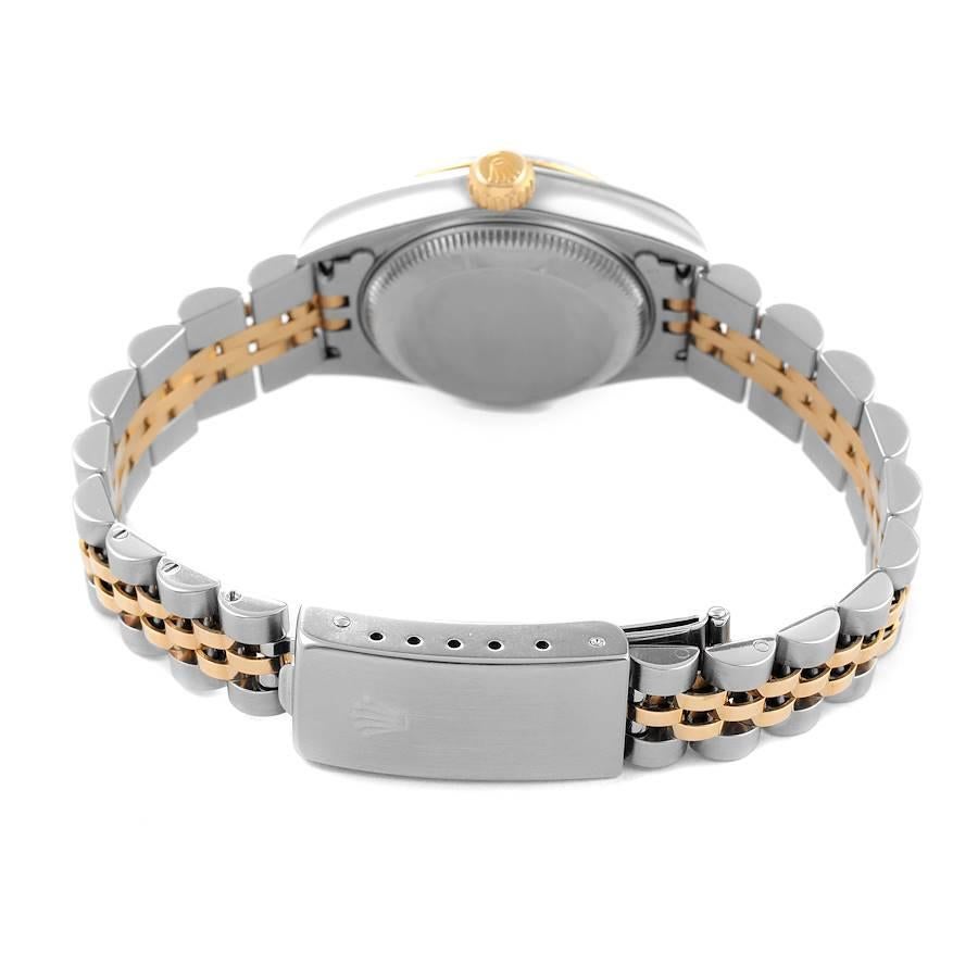 Rolex Datejust Steel Yellow Gold Blue Vignette Diamond Ladies Watch 79173 For Sale 4